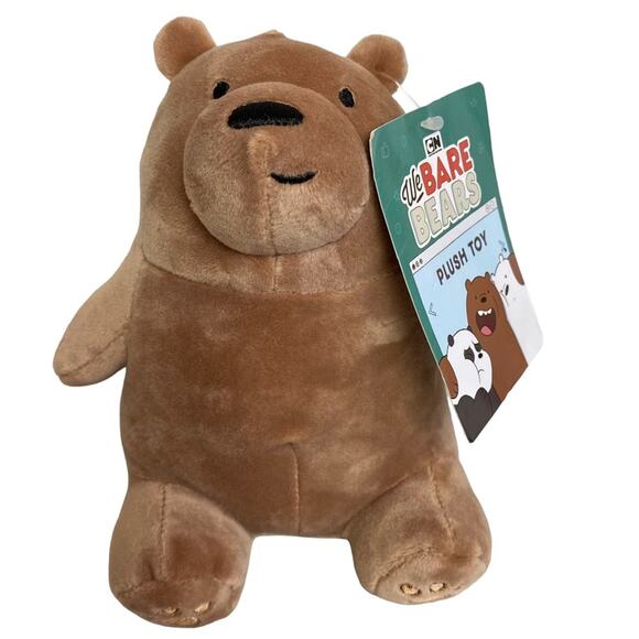 We Bare Bears plush Grizzly bear 7” Cartoon Network NWT - Picture 1 of 8